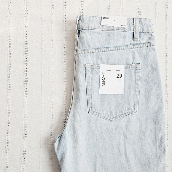 Vervet High Rise 90's Vintage Flare Jeans Cropped Cotton Retro Leslie 29 NEW - Picture 11 of 12